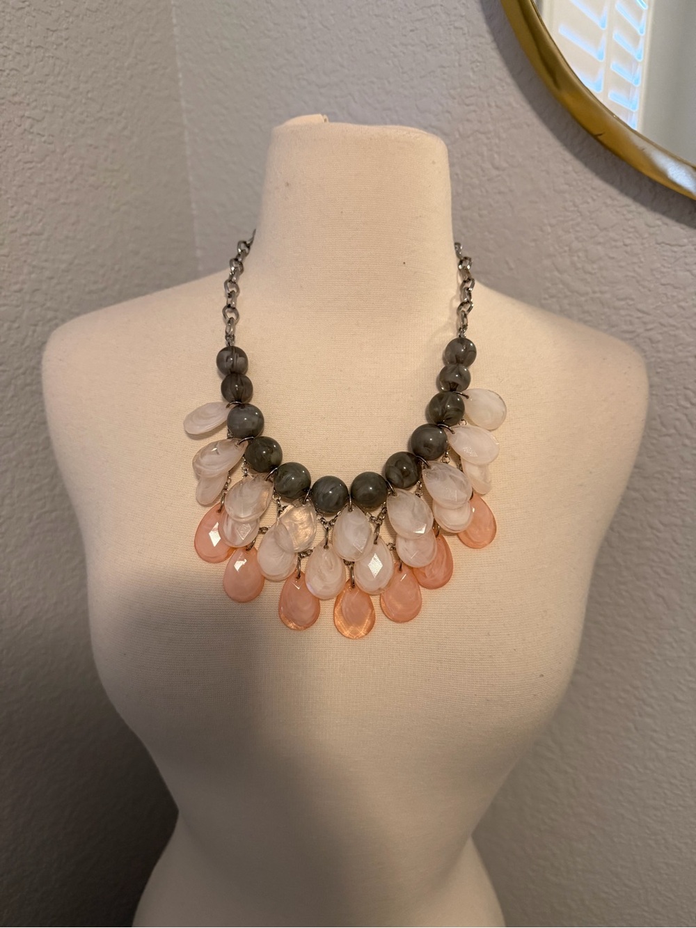 Vintage Layered Teardrop Statement Necklace